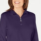 Karen Scott Women's Cotton Half-Zip Mock-Neck Top Purple Size Medium