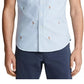 Ralph Lauren Men's Allover Pony Short Sleeve Oxford Shirt Blue Size X-Small