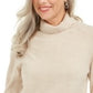 Karen Scott Women's Petite Luxsoft Turtleneck Sweater Beige Size Petite Small