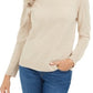 Karen Scott Women's Petite Luxsoft Turtleneck Sweater Beige Size Petite Small