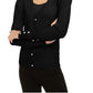 INC International Concepts Women's Petite Puff-Sleeve Cardigan Black- Size PL