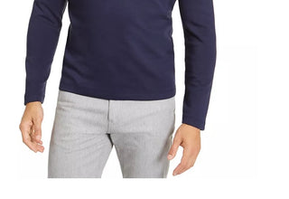 Alfani Men's Red Heather Long Sleeve Turtle Neck Quarter-Zip Sweater Burgundy Size Small