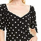 1.STATE Women's Dot Button Front Blouse Black Size Small
