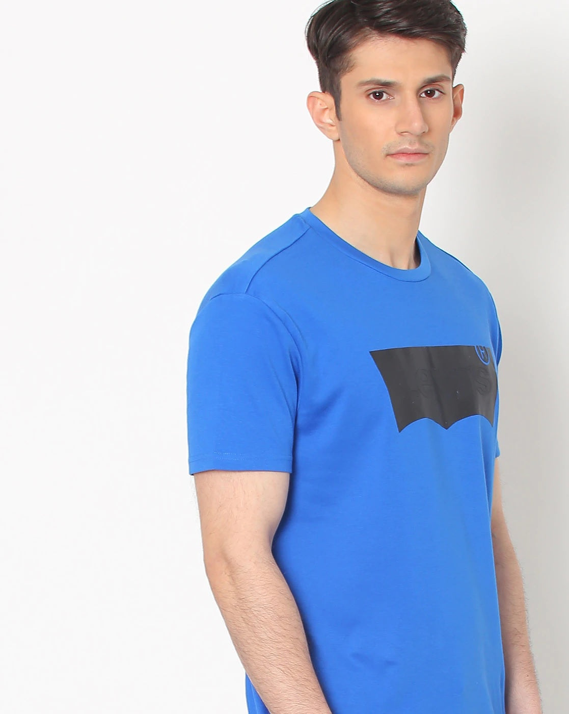 Levi's Men's Batwing Logo-Print T-Shirt Blue Size XX-Large