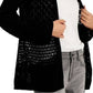 INC International Concepts Women's Sweater Combo Large Tie-Dye Knitted Pullover Black-Size Large