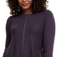 Style & Co Women's Mixed Stitch Tunic Sweater Purple Size Petite S