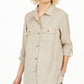 Charter Club Women's Utility Shirt Sedona Brown Size Medium