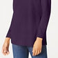 Karen Scott Women's Cotton Zip-Neck Sweater Purple Size X-Small