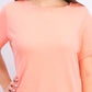 Karen Scott Women's Cotton Scalloped-Neck T-Shirt Pink  Size X-Large