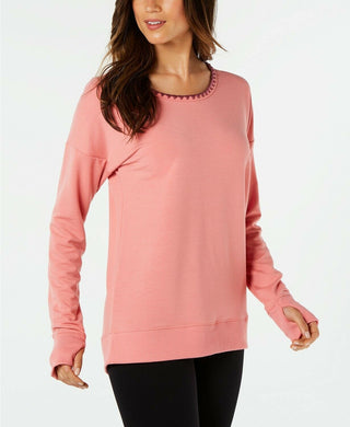 Ideology Women's Yoga Fitness Pullover Top Pink Size XXL