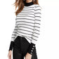 Guess Women's Rebekah Button-Sleeve Turtleneck Sweater White Size Small