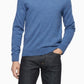Calvin Klein Men's Merino Wool Pullover V Neck Sweater Blue Size X-Small