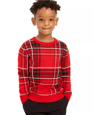 Charter Club Little Boys Plaid Family Sweater Red Size 3T REG