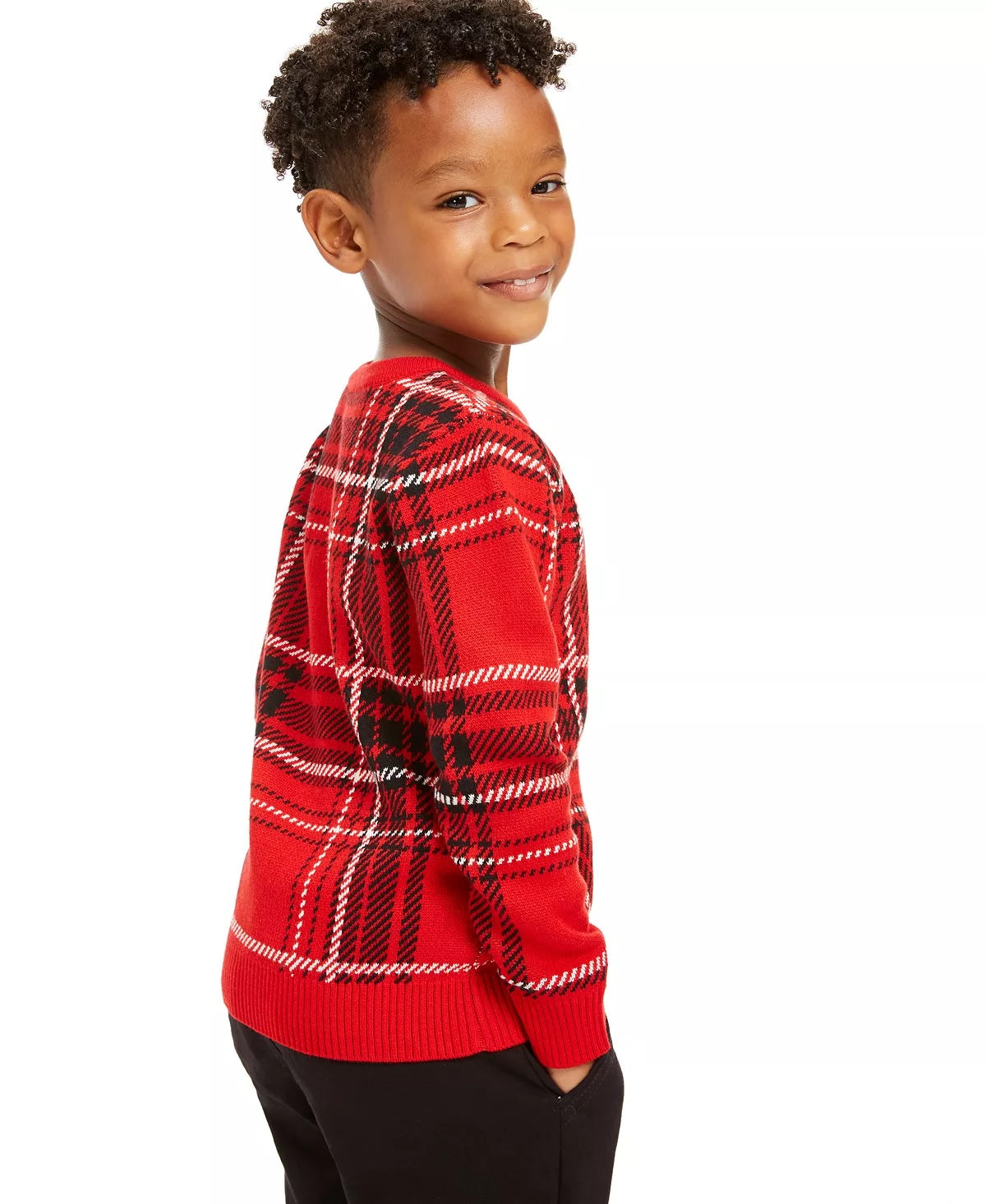 Charter Club Little Boys Plaid Family Sweater Red Size 3T REG