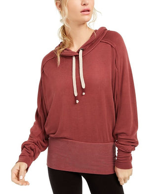 Free People Women's Drawstring Pullover Hoodie Brown Size XS