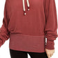 Free People Women's Drawstring Pullover Hoodie Brown Size XS