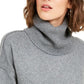 Bar III Women's Turtleneck Hi-Low Pullover Sweater Grey Size X-Large