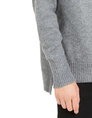 Bar III Women's Turtleneck Hi-Low Pullover Sweater Grey Size X-Large