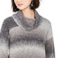 Style & Co Women's Ombre Long Sleeve Turtle Neck Blouse Sweater Gray Size P/P
