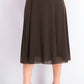 JM Collection Women's Petite Mesh-Hem A-Line Skirt Espresso brown Size SM