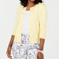 Charter Club Women's Long-Sleeve Button-Front Cardigan Yellow Size X-Large