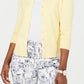 Charter Club Women's Long-Sleeve Button-Front Cardigan Yellow Size X-Large
