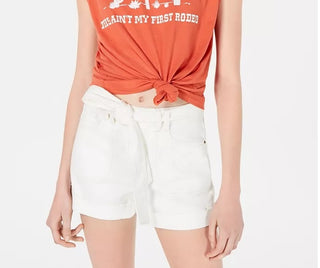 Love Tribe Juniors' Rodeo Knot-Front Graphic Tank Top Orange Size Large