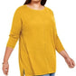 Style & Co Women's Women S Plus Seam-Front Tunic Sweater Yellow  Size PS