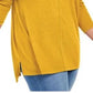 Style & Co Women's Women S Plus Seam-Front Tunic Sweater Yellow  Size PS