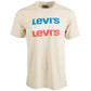 Levi's Men's Stacked Logo T-Shirt Beige Size XX-Large