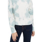 Pink Rose Juniors' Mock-Neck Tie-Dyed Sweatshirt Black/White Size Small
