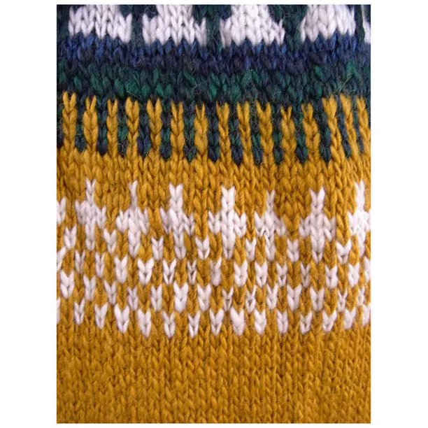 Lucky Brand Women's Wool Blend Fair Isle Crewneck Sweater Yellow Size Large