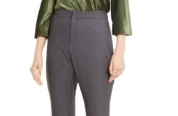 INC International Concepts Women's Solid Capri Pants Grey Size 6