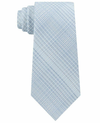 Calvin Klein Mens Hi-Ridge Silk Slim Neck Tie Blue One Size