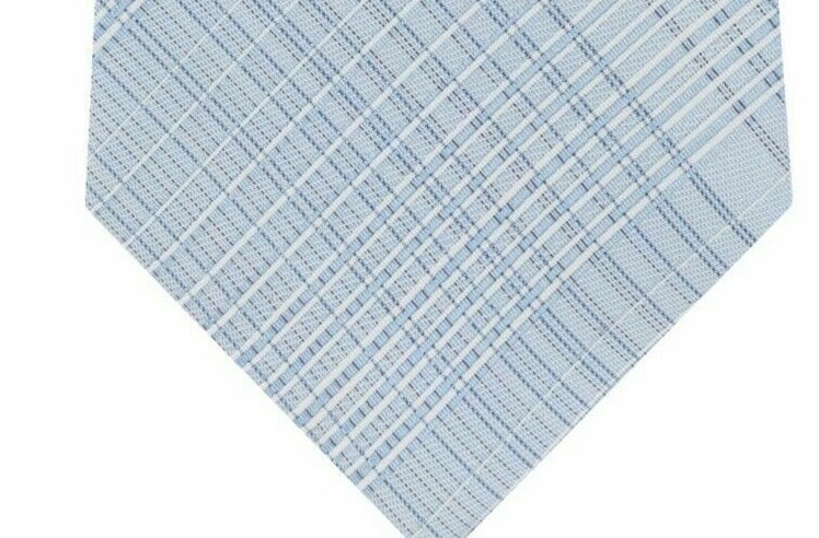 Calvin Klein Mens Hi-Ridge Silk Slim Neck Tie Blue One Size