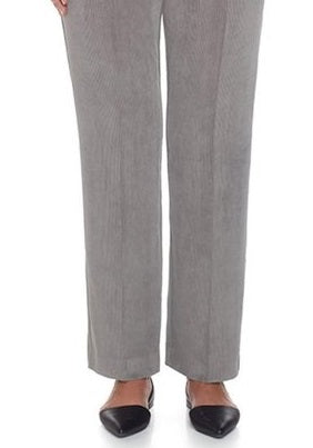 Alfred Dunner Women's Corduroy Lounge Pants Gray Size 18P