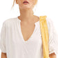 Free People Women's Fever Dream Split Neck Top White Size Small