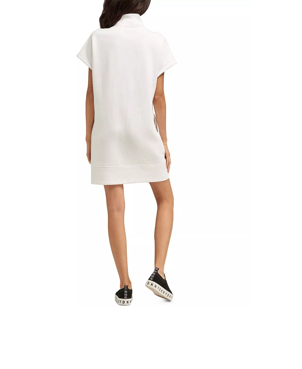 DKNY Women's Sport Shadow-Logo Dress White Size Medium