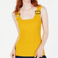 Bar III Women's Buckle Tank Top Gold Size X-Small