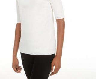 Alfani Women's Turtleneck Sweater White Size Petite Medium