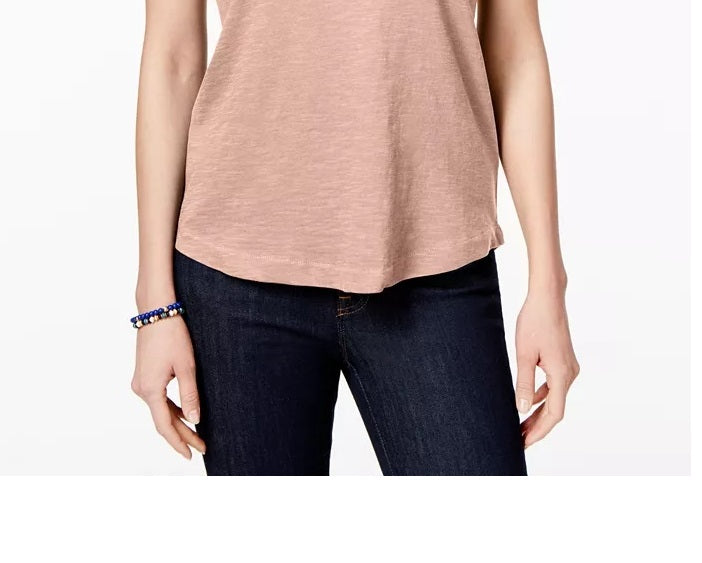 Style & Co Women's Long Sleeve Plaid Flannel Shirt Grey Size PL