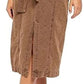 Free People Women's Catching Feelings Midi Skirt Brown Size 6