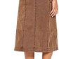 Free People Women's Catching Feelings Midi Skirt Brown Size 6
