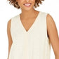 Style & Co Women's Ruffle Hem Tank Crem Size Medium
