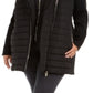 Calvin Klein Women's Faux Fur Trim Puffer Coat Black Size 2X