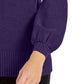 Alfani Women's Beaded Long Sleeve Mock Sweater Purple Size Small