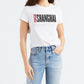 Levi's Women's Cotton Shanghai Graphic Print T-Shirt White Size Medium