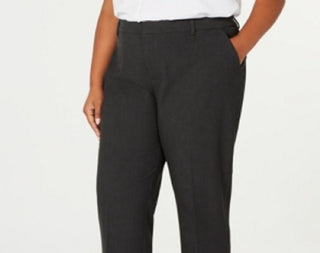 Charter Club Women's Plus Slim Leg Ankle Pants Grey Size 28W