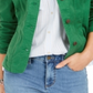 Charter Club Women's Denim Jacket Green Size Medium