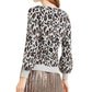 Alfani Women's Metallic Animal-Print Sweater Various Colors Gray Size XX-Large